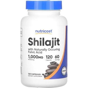 Nutricost Shilajit 1000mg Shilajit Extract with Naturally Occurring Fulvic Acid 120 Capsules