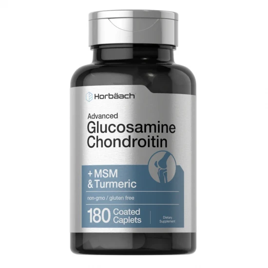 Horbaach Advanced Glucosamine Chondroitin+MSM & Turmeric 180 Caplets