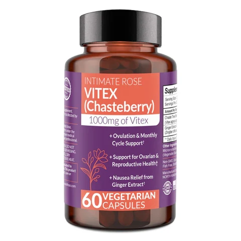 Intimate Rose Vitex Chasteberry 1000mg for Women, 60 Capsules