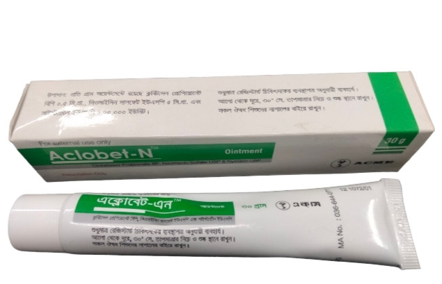 Aclobet N 0.05%+0.5%+2% Ointment 30g