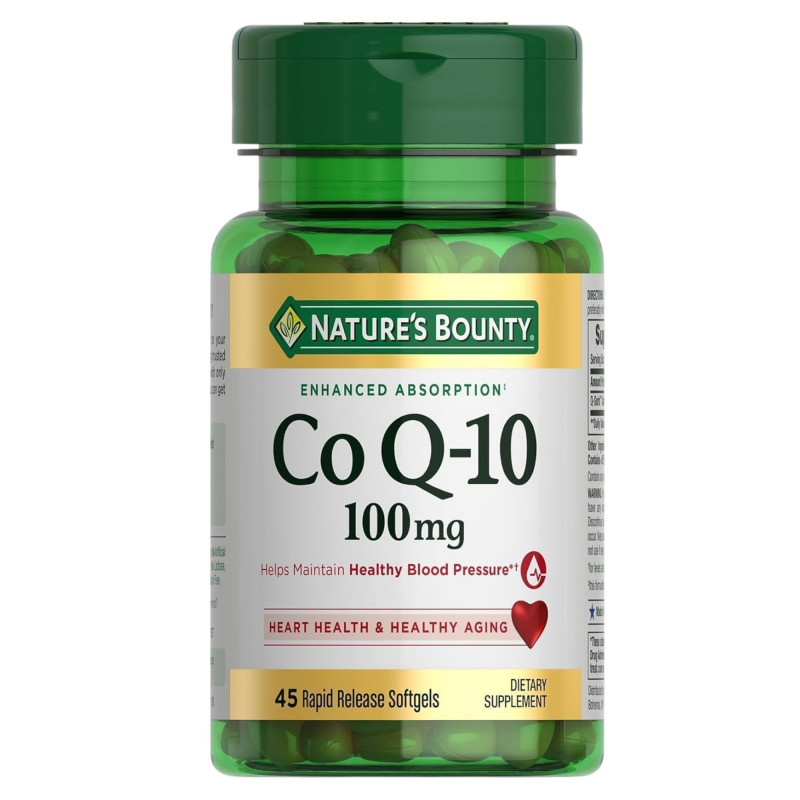 Nature's Bounty CoQ10 100mg for Heart Health Support 45 Softgels | USA