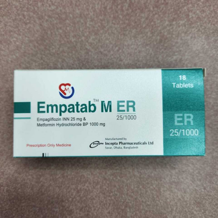 Empatab M ER 25/1000mg Tablet  1 Strip