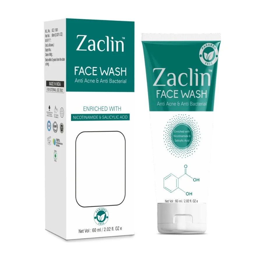 Zaclin Anti-Acne & Anti-Bacterial Face Wash 60ml