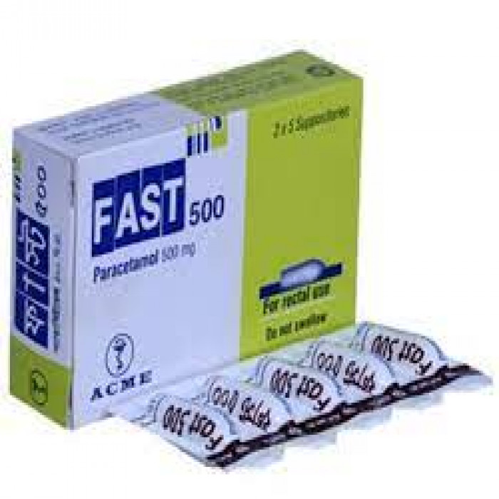 Fast Suppository 500mg 1pc 10Pcs