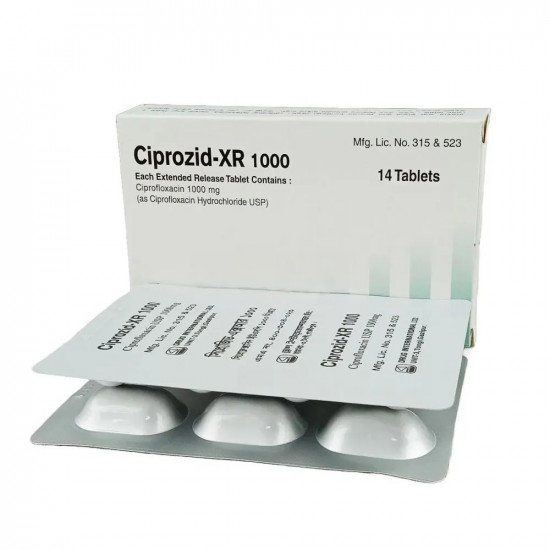 Ciprozid XR 1000 Tablet | 1 Strip