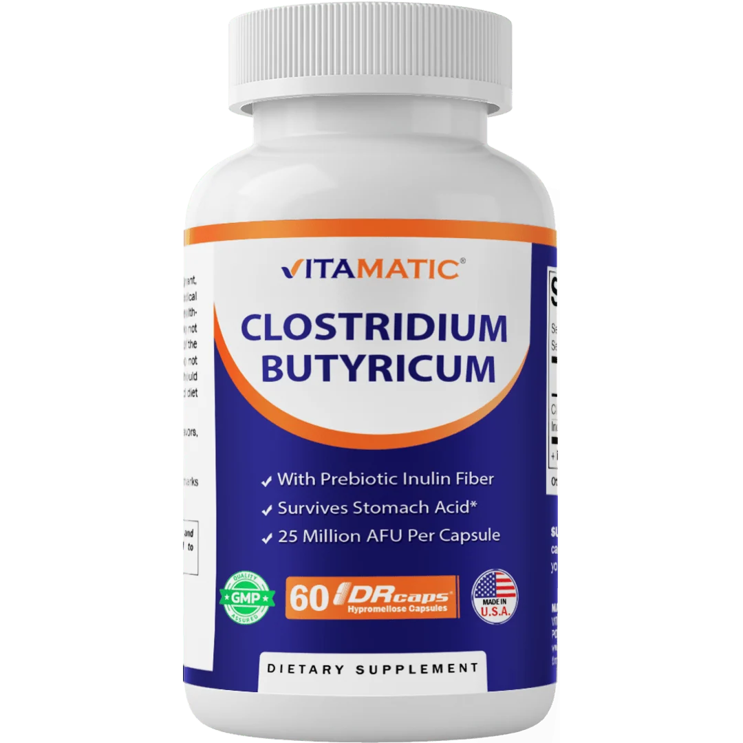 Vitamatic Clostridium Butyricum 25 Million, 60 DR Capsules