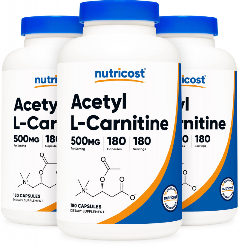 Nutricost Acetyl L-Carnitine 500mg, 180 Capsules