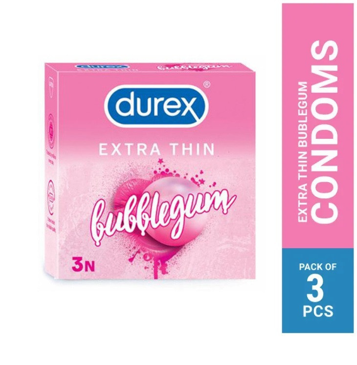 Durex Extra Thin Bubblegum Flavoured Condom 3's Pack