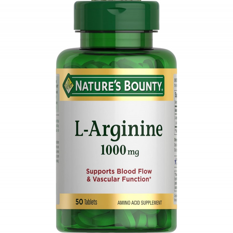 Nature's Bounty L-Arginine 1,000 mg , 50 Tablets | USA