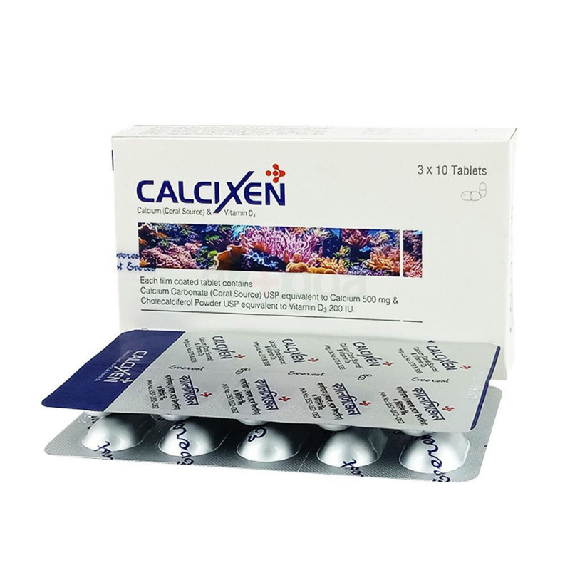 Calcixen 500mg+200IU10pcs