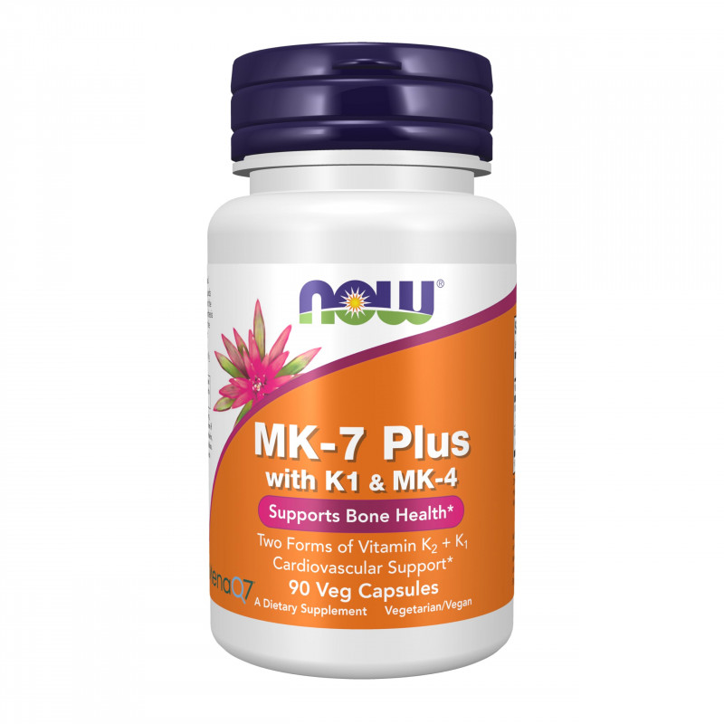 NOW MK-7 Vitamin K-2 100mcg, Cardiovascular Support, Supports Bone Health, 90 Capsules