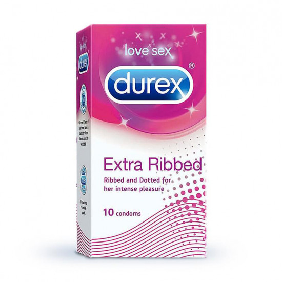 Durex Extra Ribbed Condom | 10's Pack