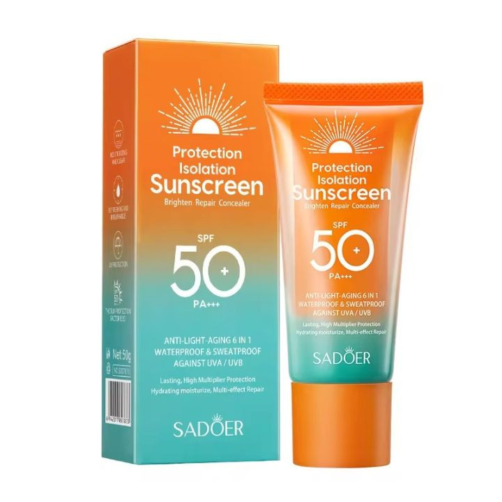 Sadoer Protection Isolation Brighten Repair Sunscreen Cream SPF 50 PA+++