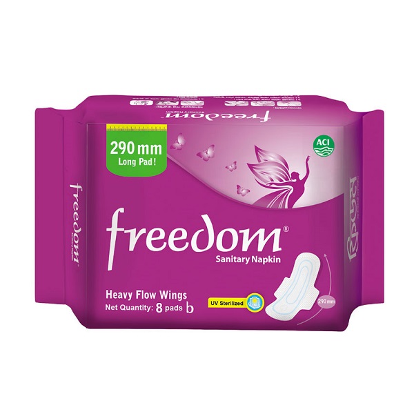 Freedom Sanitary Napkin (Heavy Flow Wings) 8 pads