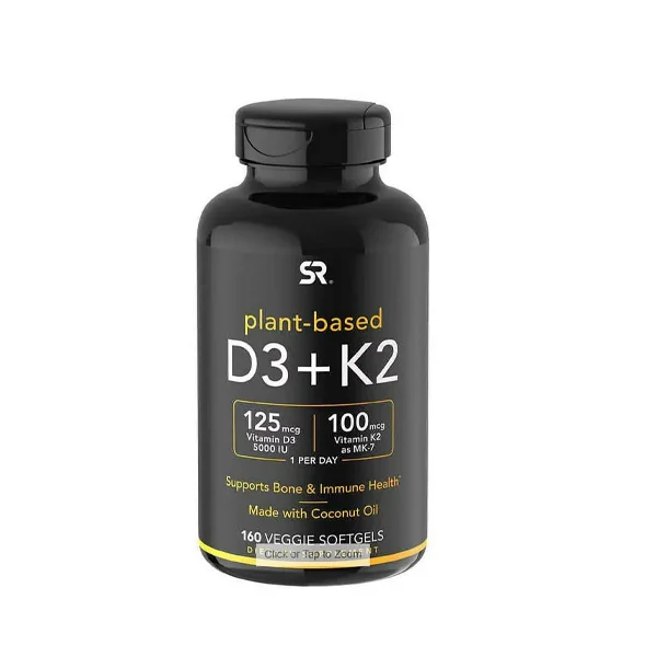 Sports Research Plant Based Vitamin D3 + K2 160 softgels