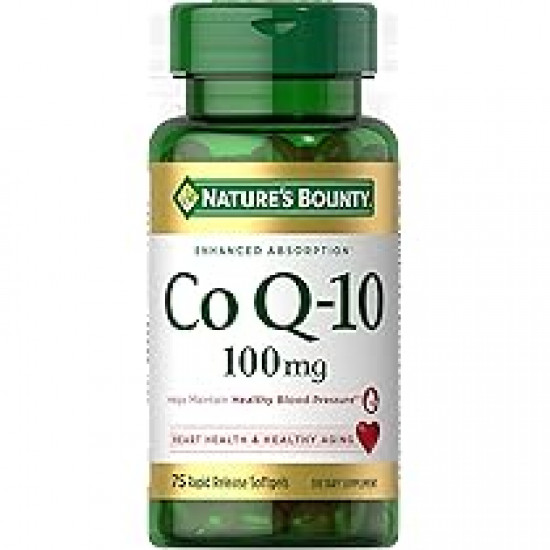 Co Q10 | 100mg | Helps Maintain Healthy Blood Pressure | Rapid Release Softgels | 75 Count