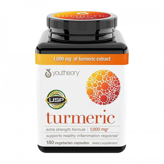 Youtheory Turmeric 1,000mg Capsules | 180 Count