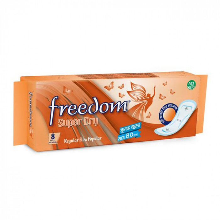 Freedom Super Dry Sanitary Napkin Regular Flow Popular Non-wings 8 Pads