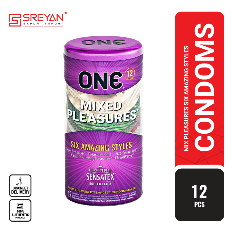ONE Mixed Pleasures Amazing Styles Condom 12pcs