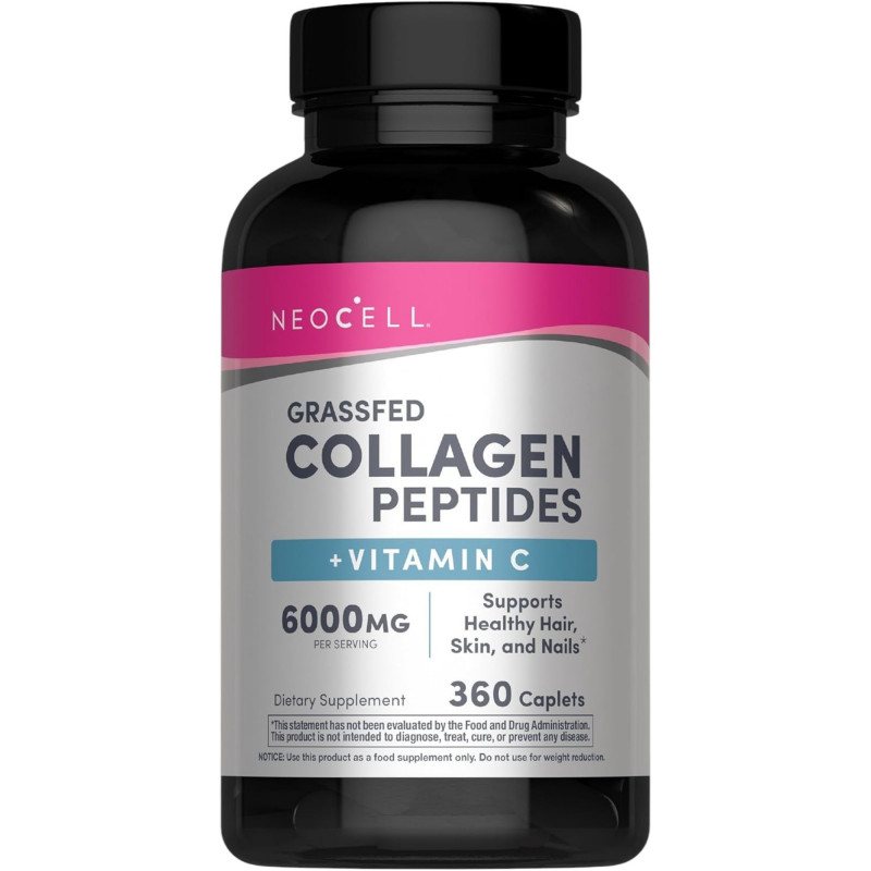 NeoCell Grassfed Collagen Peptides + Vitamin C 360 Tablets | USA