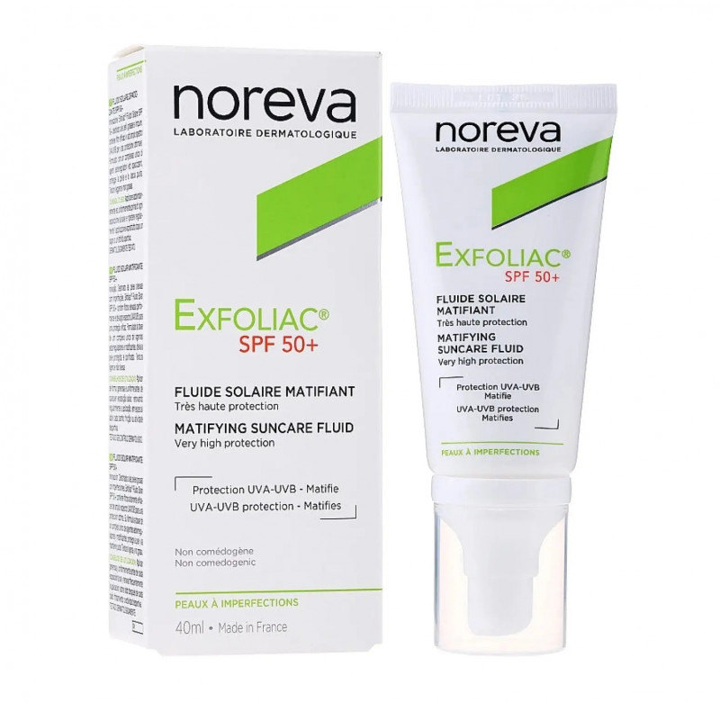 Noreva Exfoliac Matifying Suncare Fluid SPF 50+