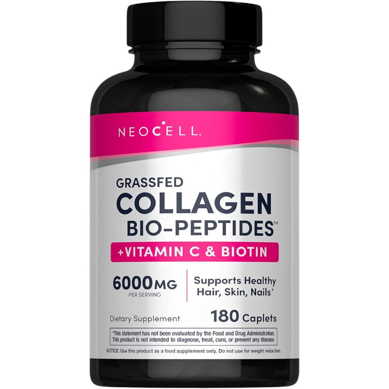 Neocell Super Collagen + Vitamin C & Biotin for Healthy Skin, Hair, Nail, 180 Tablets, USA