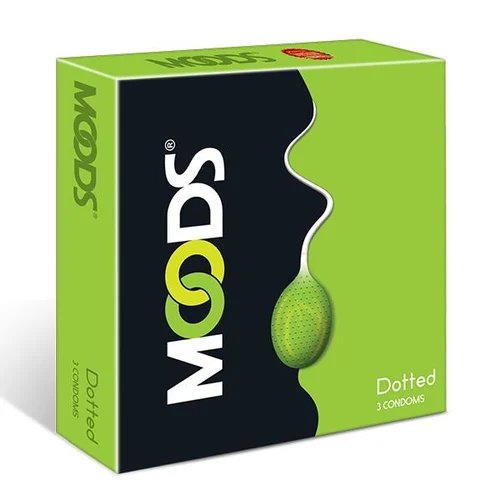 Moods Green Dotted Condom 1 Packet