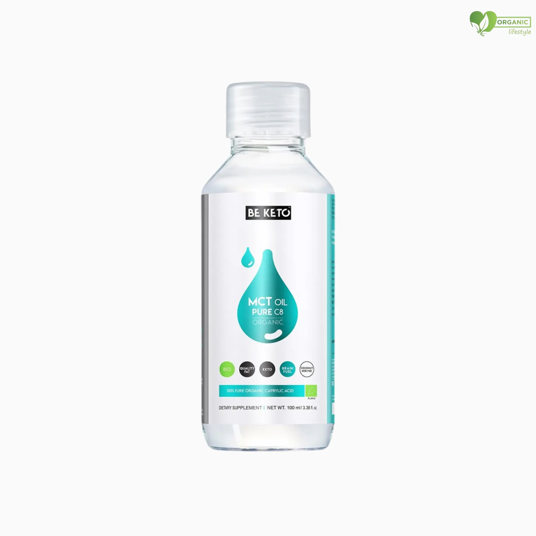 BE KETO Organic MCT Oil 100% C8 100ml