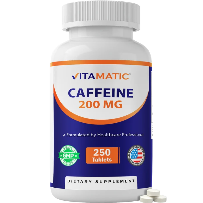 Vitamatic Caffeine 200mg, 250 Tablets