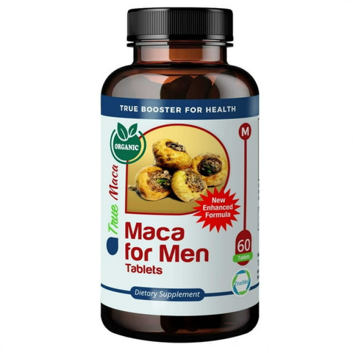 TrueMed Maca for Men Organic Tablets, 60 Tablets | USA Import