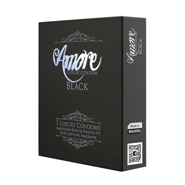 Amore Black Condom 1 Packet