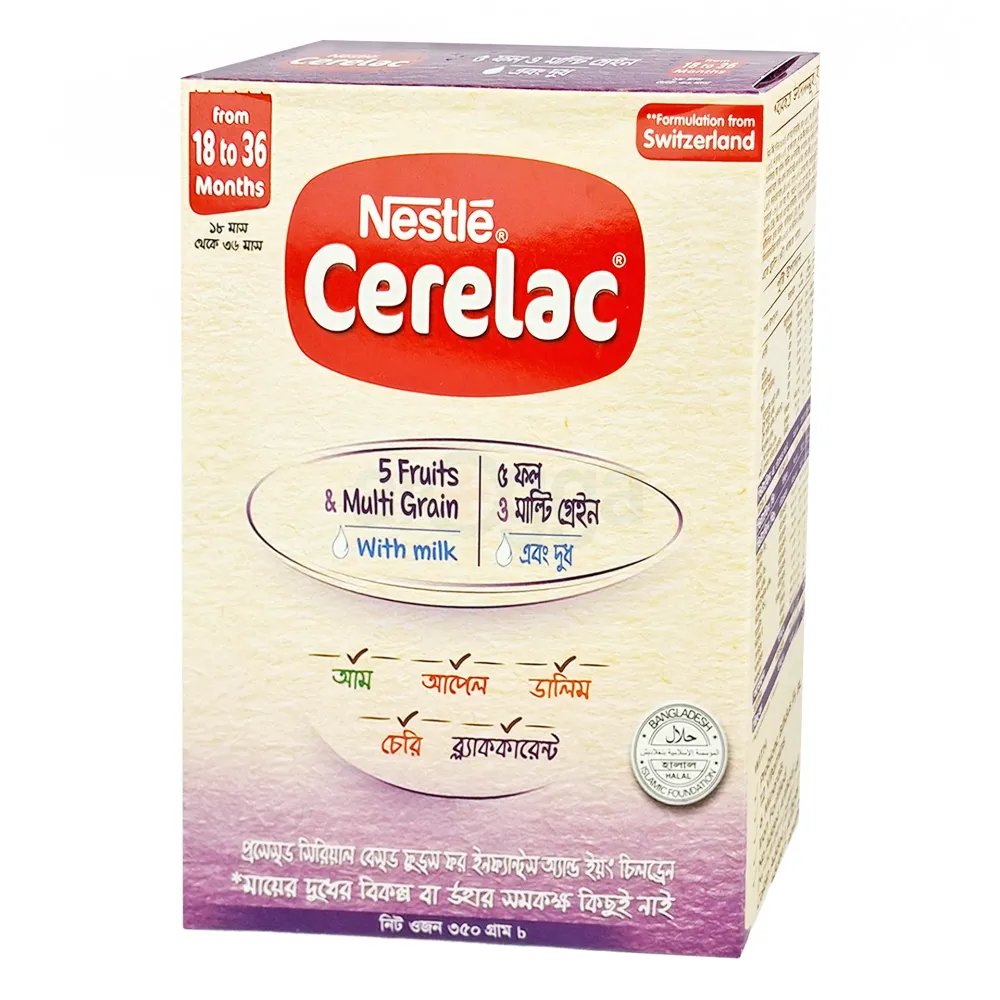 Nestle Cerelac 5 Fruits & Multi Grain Stage-5 (18-36 Months) 350g