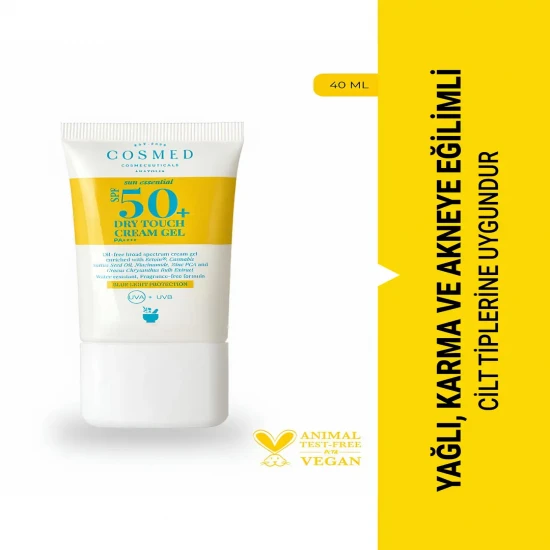 Cosmed Sun Essential Dry Touch Cream Gel SPF 50+ Blue Light Protection 40ml