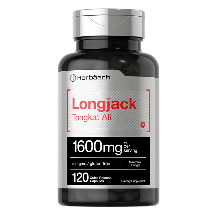 Horbaach Longjack Tongkat Ali 1600mg, 120 Capsules | USA Made