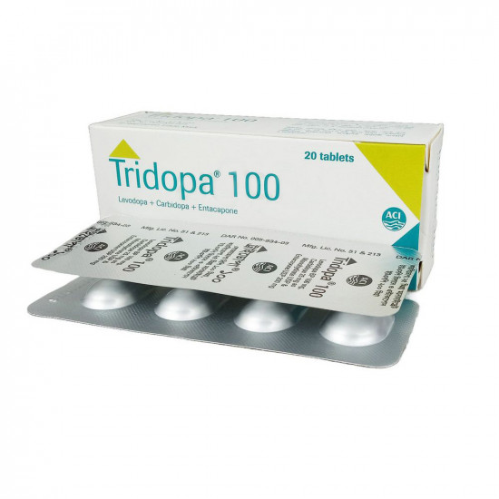 Tridopa 100mg+25mg+200mg Tablet  | 1 Strip