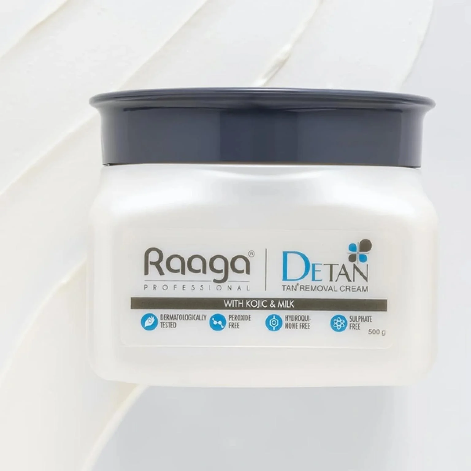 Raaga Professional De-Tan Tan Removal Cream Kojic & Milk 500g