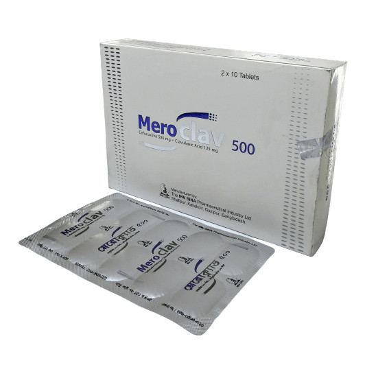 Meroclav 500/125mg Tablet