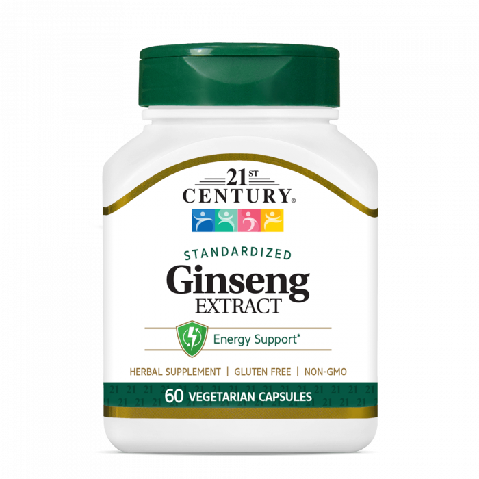 21st Century Ginseng Extract, 200mg, 60 Veg Capsules, USA
