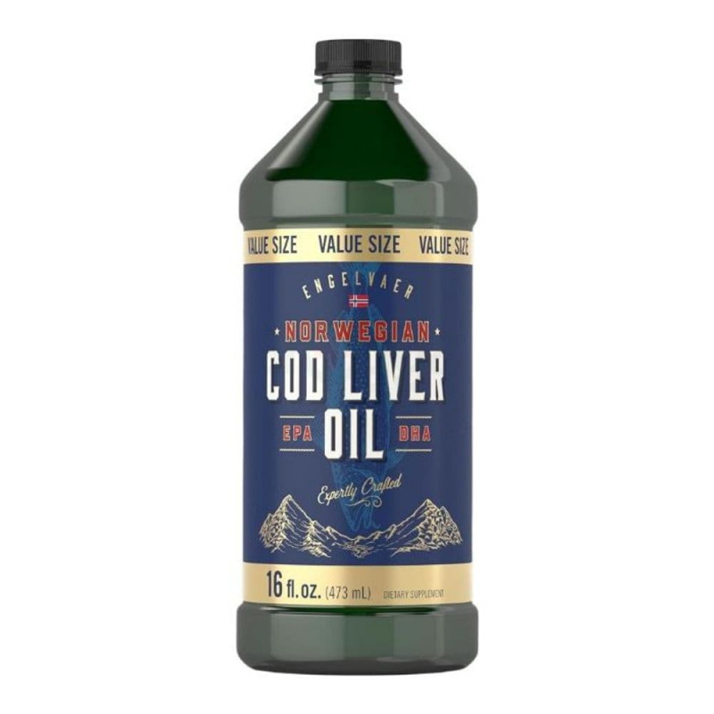 Carlyle Engelvaer Norwegian Cod Liver Oil EPA DHA 16FL OZ 473ml