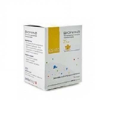Bionime GS100 Glucose Test Strip, 25pcs