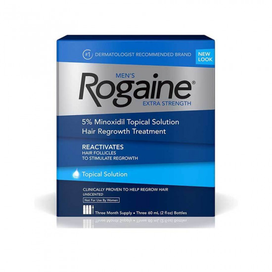 Rogaine Men's Extra Strength 5% Minoxidil Topical Solution, 3 Months Supply