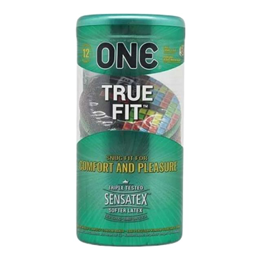 One TRUE FIT Snug Fit for Comfort and Pleasure 49mm Condom 12pcs