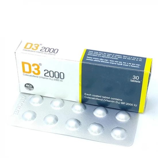 D3 2000IU Tablet | 1 Strip