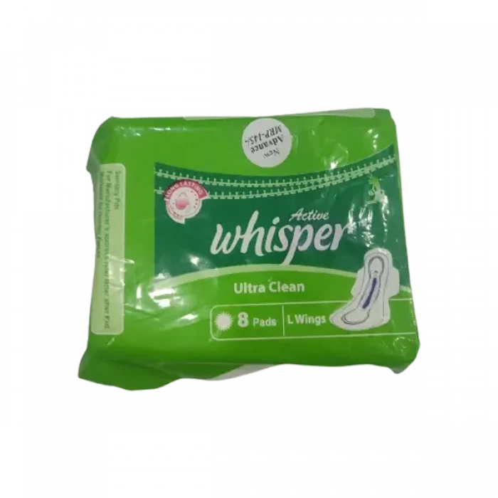 Whisper Ultra Clean Sanitary Napkin (L Wings) 8pcs