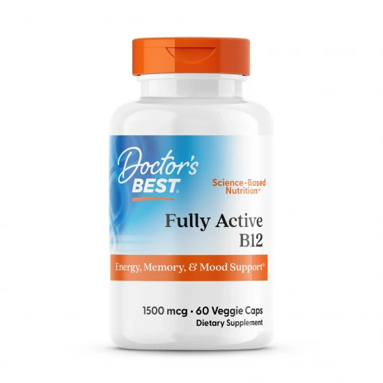 Doctor's Best Fully Active B12, 1,500mcg, 60 Veggie Caps