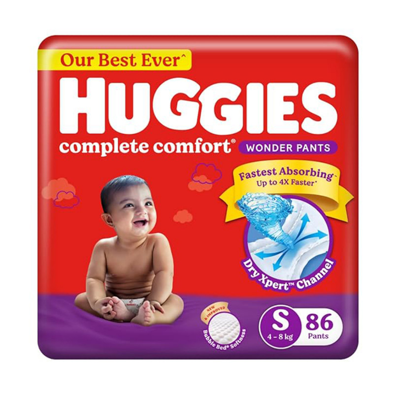 Huggies Complete Comfort Wonder Pants S, 4-8kg, 86pcs