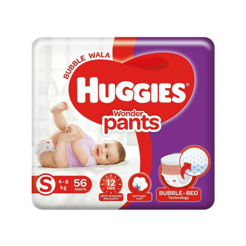 Huggies Wonder Pants Small, 4-8 Kg, 56pcs