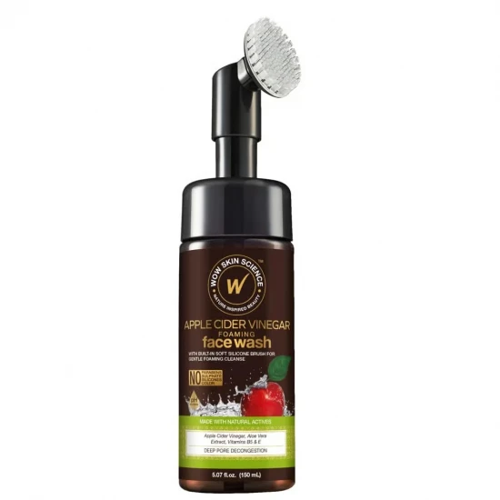 Wow Apple Cider Vinegar Facewash With Brush 150ml