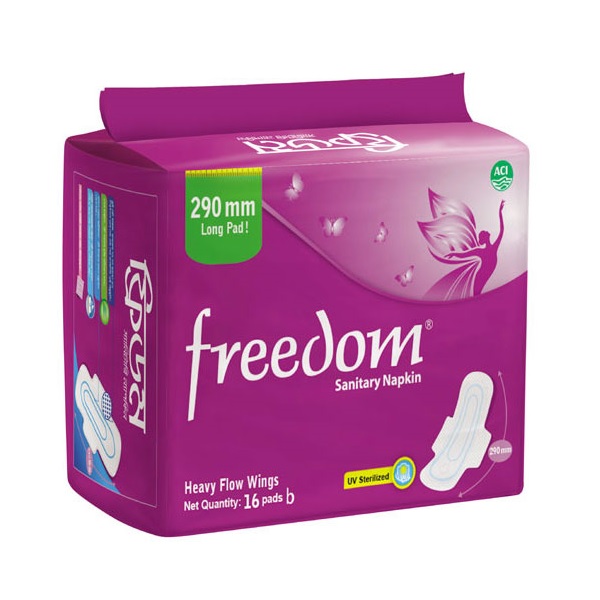 Freedom Sanitary Napkin (Heavy Flow Wings) 16 Pads