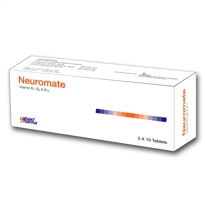 Neuromate 100mg+200mg+200mcg Tablet